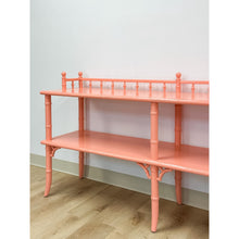 Load image into Gallery viewer, Vintage Console Table Thomasville Allegro Pink Faux Bamboo Hollywood Regency
