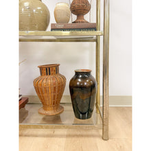 Load image into Gallery viewer, Vintage Milo Baughman Style Brass Tone Etagere Shelf Vintage Hollywood Regency

