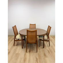Load image into Gallery viewer, Kodawood Vintage Cane Back Dining Set Table Four Chairs MCM Dining Table
