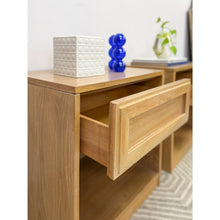 Load image into Gallery viewer, Thomasville Blonde Oak Nightstand Pair Vintage Drawers Storage 22" Wide
