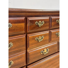 Load image into Gallery viewer, Vintage Dresser American Drew Nine Drawer Lowboy Traditional Brass Hardware
