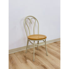Load image into Gallery viewer, White Metal "Bentwood" Cane Seat Accent Chair Vintage MCM Coastal Boho
