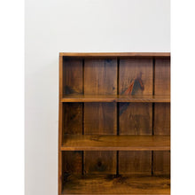 Load image into Gallery viewer, Vintage MCM Solid Walnut Four Shelf Bookcase Shallow Display MidCentury Shelving
