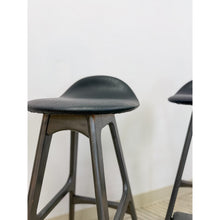 Load image into Gallery viewer, Rare Erik Buch MCM Teak Barstool Pair Danish Modern Vintage Collector Find
