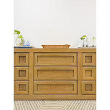 Load image into Gallery viewer, Thomasville Blonde Oak 9-Drawer Dresser Vintage Bedroom Storage MCM Dresser
