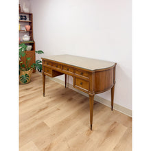 Load image into Gallery viewer, American of Martinsville Vintage MCM Desk w/ Glass Top Four Drawers Transitional
