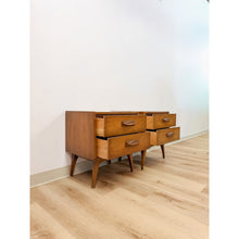 Load image into Gallery viewer, Vintage United MCM Nightstands Collectible Retro Walnut Bedside Tables w Drawers
