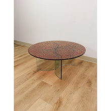 Load image into Gallery viewer, Postmodern Confetti Round Coffee Table Sculptural Glass Legs Vintage Collectable
