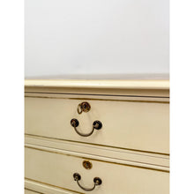 Load image into Gallery viewer, Beige Vintage Provincial Chest of Three Drawers Storage Wood Dresser Lock/Keys
