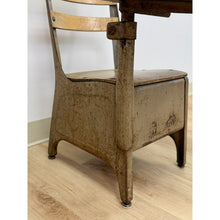 Load image into Gallery viewer, Antique Industrial Kids School Desk Adjustable Vintage Cast Iron Wood

