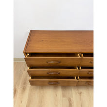 Load image into Gallery viewer, Vintage United MCM Nine Drawer Lowboy Dresser Collectible Mid Century Walnut
