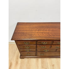 Load image into Gallery viewer, Vintage Dresser American Drew Nine Drawer Lowboy Traditional Brass Hardware
