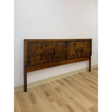 Load image into Gallery viewer, Vintage John Stuart MCM Burlwood King Headboard Bronze Inlay Detail, Collectable
