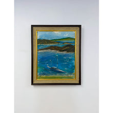 Load image into Gallery viewer, Original Framed Sailboat Oil Painting Signed Esther Evans 1968, Coastal Nautical
