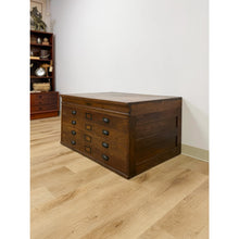 Load image into Gallery viewer, Antique Hamilton Printing Cabinet, Four Drawer Dark Oak Wood Dresser Collectable
