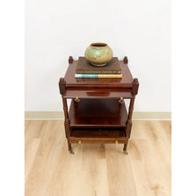 Load image into Gallery viewer, Bombay Mahogany Traditional Side Table Pullout Tray Regency Style Accent
