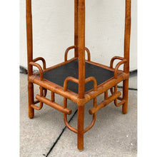 Load image into Gallery viewer, Bamboo Planter Stand Vintage Hollywood Regency Chinoiserie Tall Coastal
