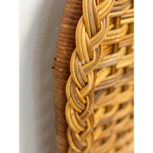 Load image into Gallery viewer, Vintage, Coastal, Boho Wicker Woven Wicker and Rattan, Twin Headboard Bed Accent
