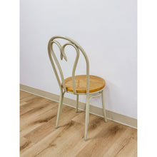 Load image into Gallery viewer, White Metal "Bentwood" Cane Seat Accent Chair Vintage MCM Coastal Boho
