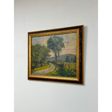 Load image into Gallery viewer, Impressionist Landscape Ralph L. Senecal Signed Oil Board Rural Road Framed
