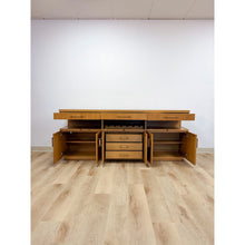 Load image into Gallery viewer, Stanley Buffet/Credenza Wine Rack w/ Lighted Bar MCM Entertainment Console

