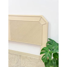 Load image into Gallery viewer, Vintage Pencil Reed Beige King Headboard Coastal Boho Hollywood Regency
