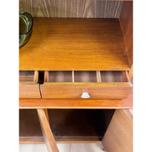Load image into Gallery viewer, Vintage Hutch by Paine Furniture MCM China Cabinet, Parquet Doors, Glass Sliding
