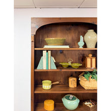 Load image into Gallery viewer, Handmade Pine Walnut Tone Bookcase Desk Drawers Cabinet Antique Style
