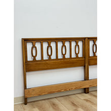 Load image into Gallery viewer, Vintage MCM Drexel Meridian King Headboard Collectible Walnut Bed Made from Twin
