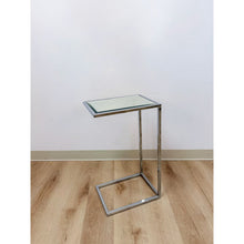 Load image into Gallery viewer, Mirrored Top Side Table Chrome Hollywood Regency Vintage Accent Glam Modern
