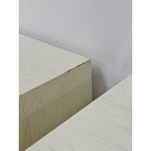 Load image into Gallery viewer, Pair of Mitchell Gold &amp; Bob Williams White Nightstands, Red Drawers Brass Pulls
