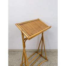 Load image into Gallery viewer, Vintage Rattan Wicker Easel Podium Art Stand Coastal Boho Hollywood Regency
