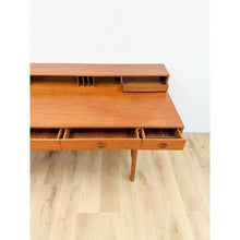 Load image into Gallery viewer, Peter Lovig Nielsen MCM Desk Folding Top Shelving Rare Danish Modern Office Desk
