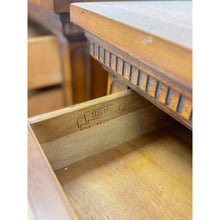 Load image into Gallery viewer, Vintage Nightstands White Furniture Co Traditional Engraved Brass Pair
