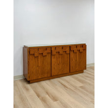 Load image into Gallery viewer, Vintage Buffet Lane Staccato Brutalist MCM Walnut Sideboard Collectible
