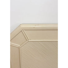 Load image into Gallery viewer, Vintage Pencil Reed Beige King Headboard Coastal Boho Hollywood Regency
