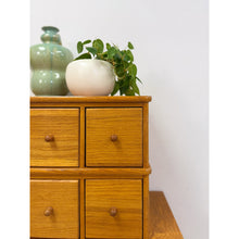 Load image into Gallery viewer, Handmade Vintage Tiered Apothecary Cabinet Fifteen Drawers Antique Style
