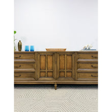 Load image into Gallery viewer, MCM Modular Three Piece Buffet Console Server Vintage Grey Green Server
