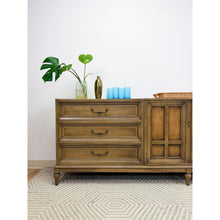 Load image into Gallery viewer, MCM Modular Three Piece Buffet Console Server Vintage Grey Green Server

