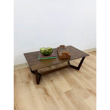 Load image into Gallery viewer, Vintage Style Williams Sonoma Home Dark Walnut Coffee Table MCM Wood
