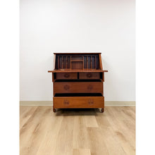 Load image into Gallery viewer, Rare Oriental Rosewood Secretary Writing Desk Fold Out Sheraton Hotel Provenance
