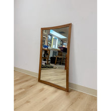 Load image into Gallery viewer, Vintage Mirror Broyhill Sculptra MCM Walnut Wall Vanity Entryway Curved Edges
