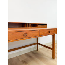 Load image into Gallery viewer, Peter Lovig Nielsen MCM Desk Folding Top Shelving Rare Danish Modern Office Desk
