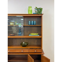 Load image into Gallery viewer, Vintage Hutch by Paine Furniture MCM China Cabinet, Parquet Doors, Glass Sliding
