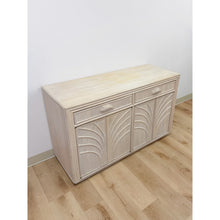 Load image into Gallery viewer, Vintage Coastal Lightwash Blonde Pencil Reed Rattan Sideboard, Buffet, Credenza
