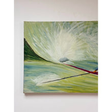 Load image into Gallery viewer, Vintage Oil Painting Kayaker Expressionist Canvas Gestural J. Zuill Signed
