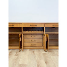Load image into Gallery viewer, Stanley Buffet/Credenza Wine Rack w/ Lighted Bar MCM Entertainment Console
