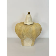 Load image into Gallery viewer, Pencil Reed Tessellated Stone Bust Statue Hollywood Regency Coastal MCM
