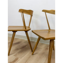 Load image into Gallery viewer, Modern MCM Style Wood Windsor Chair Pair Mortise Tenon Joinery Dining Accent
