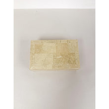 Load image into Gallery viewer, Vintage Tessellated Beige Stone Inlay Box, Petite Stoneware Vessel
